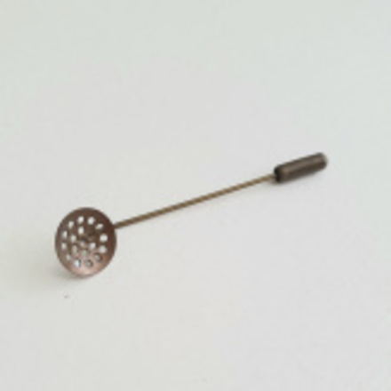 Основа - игла для броши с Кругом Бронза 6 см