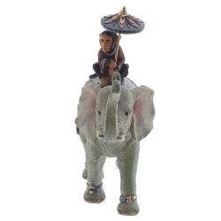 GAEM Фигурка декоративная "Обезьяна на слоне", L19 W7 H19,5 см