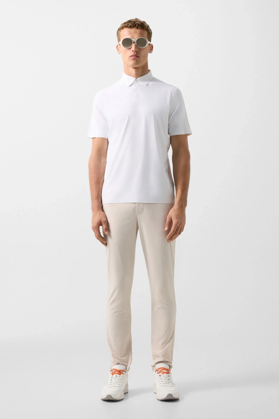 Рубашка-поло BOGNER GOLF CASIMIR1 в белом цвете