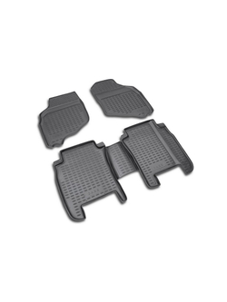 Коврики в салон для HONDA Jazz 2001-2008, 4 шт. (полиуретан, серые) NLC.18.05.211