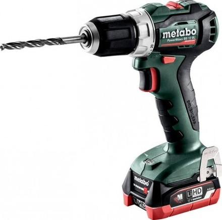 Аккумуляторная дрель-шуруповерт METABO PowerMaxx BS 12 BL 2х4.0 Ач LiHD, бесщеточная 601038800