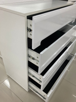 Комод Стокгольм белый/белый глянец