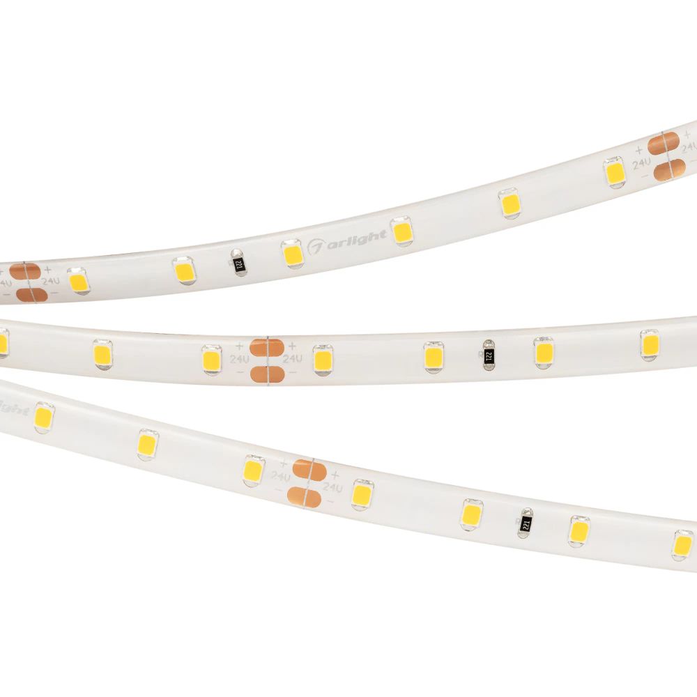 Светодиодная лента герметичная RTW-SE-A60-8mm 24V Warm2700 (4.8 W/m, IP65, 2835, 5m) (Arlight, -) 055407