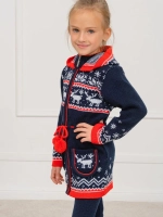 Кардиган вязаный на молнии для девочки