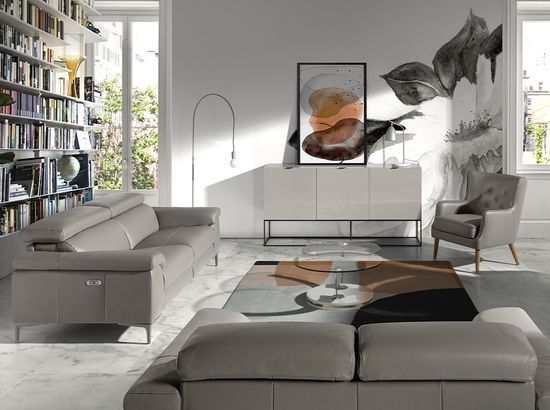 Мягкое кожаное кресло 5085/A978-M5655 с обивкой капитоне Испания