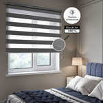 Рулонные шторы День-ночь BLACKOUT Adel Серый