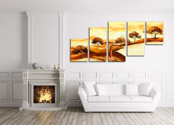 Модульная картина "Золотой путь"