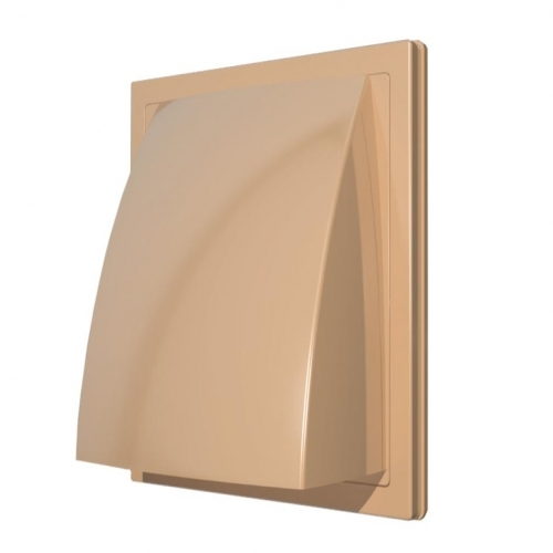 Выход стенной 150*150 мм с обрат.клап. Д125 беж