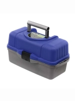 Ящик рыболовный для хранения снастей трехполочный синий