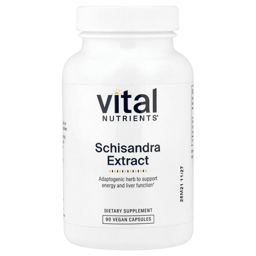 Vital Nutrients, экстракт лимонника, 90 веганских капсул (500 мг в 1 капсуле)