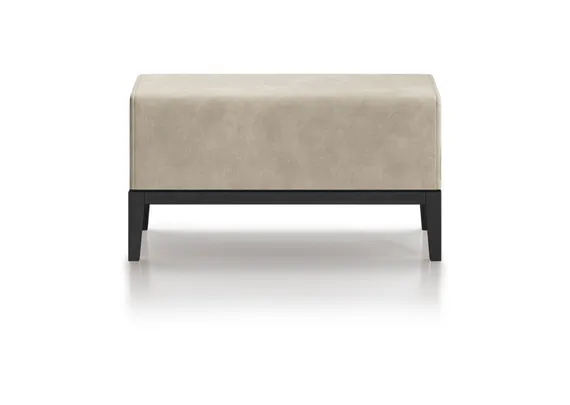 Банкетка Fjord 80 см (светло-бежевый FiberGuard, бук под эмалью)