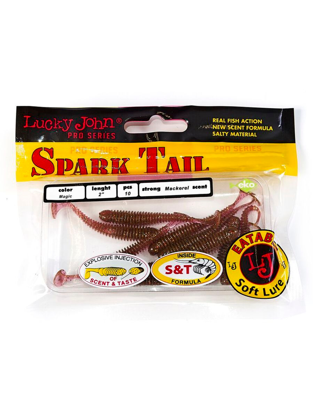 Виброхвосты съедобные искусственные LJ Pro Series Spark Tail 4,0in (10,10)/033 5 шт. в упак.