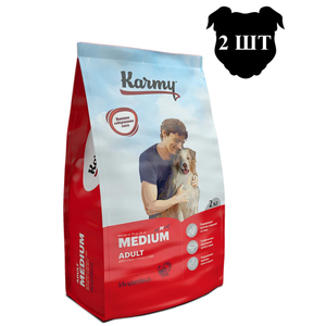 Сухой корм для взрослых собак средних пород, Karmy Medium Adult, с индейкой