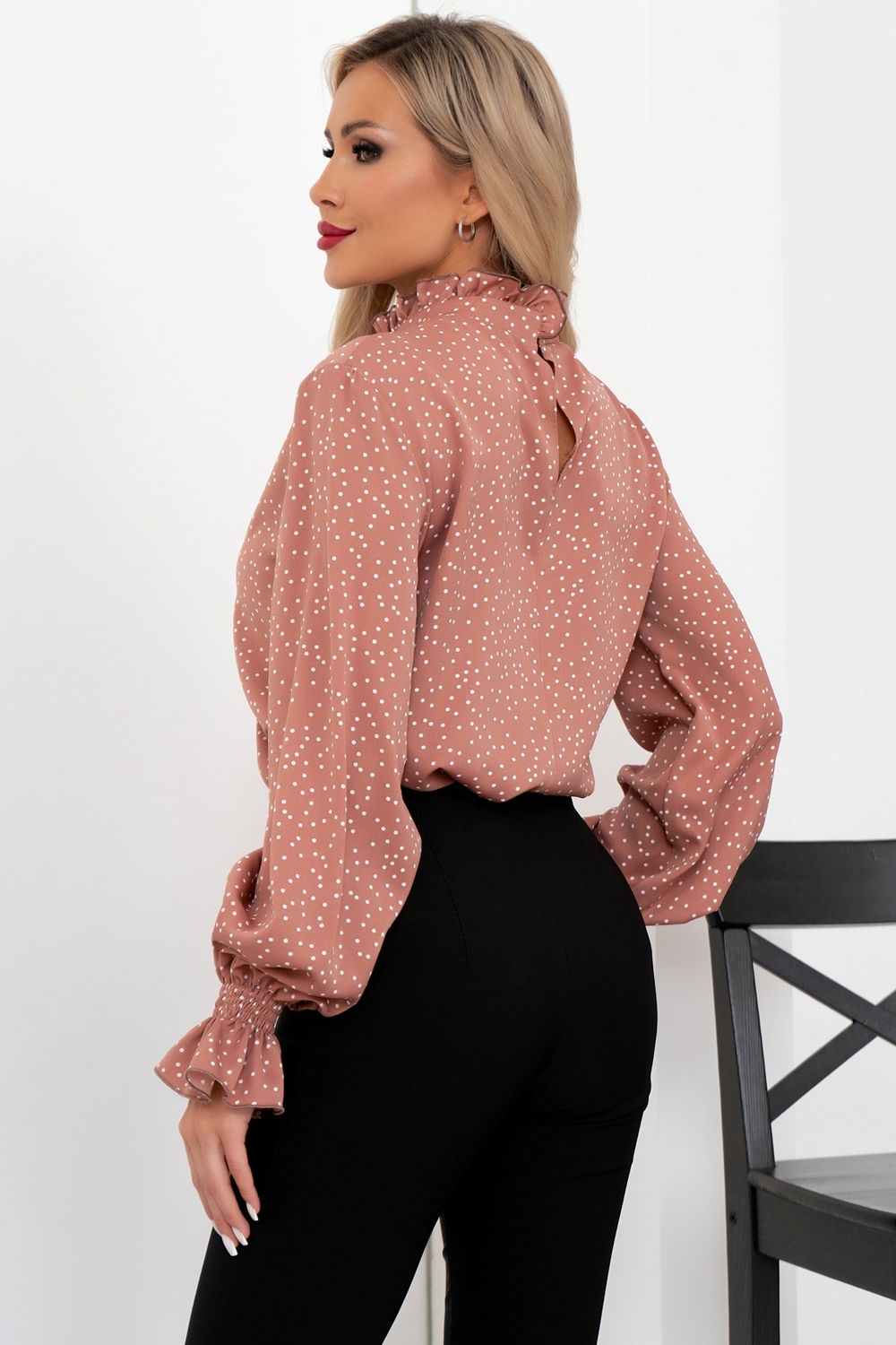Блуза Моника (терракот/горошек) Б11-217/3 Nikol