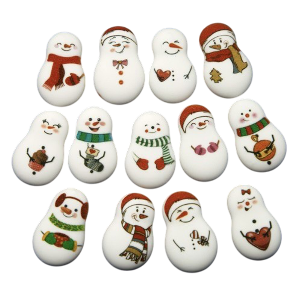 Сахарные фигурки «Снеговики», 15 шт