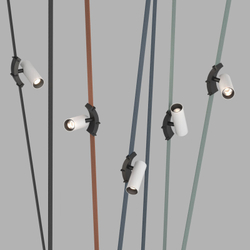 DK5547-BW+BK Поворотный светильник для трека-ремня Belty, серия Spot, со светодиодом, D35*L126.5мм, 48V DC, 7W, RA90, 30°, 3000K, IP20, белый с черным, алюминий