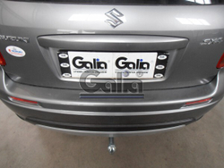 Фаркоп оцинкованный Galia F109A для Suzuki SX4 хетчбек 5 дверей 2006-2013 2WD/4WD, FIAT Sedici 2006-2014(паспорт и сертификат в комплекте)(без электрики)