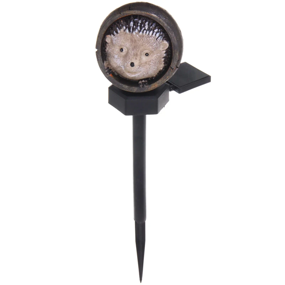 Светильник на солн.батарее «Милый ёжик» 8*8*8,5 см, (свечение теплый белый)