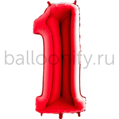 Шар ЦИФРА 1 Red 40" 102 см