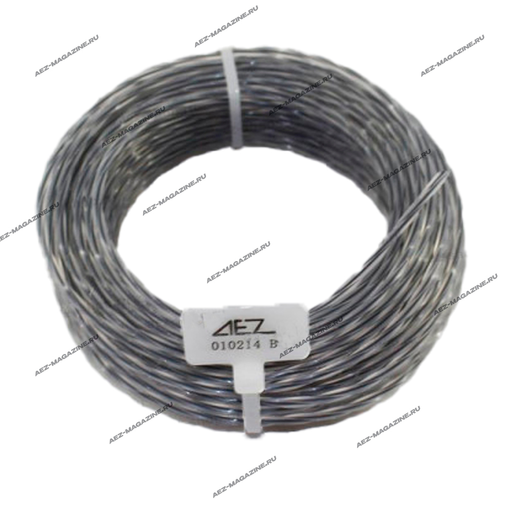 Леска триммерная AEZ серии DUO TWIST, сечение-витой квадрат 2,40мм(15м) стикер