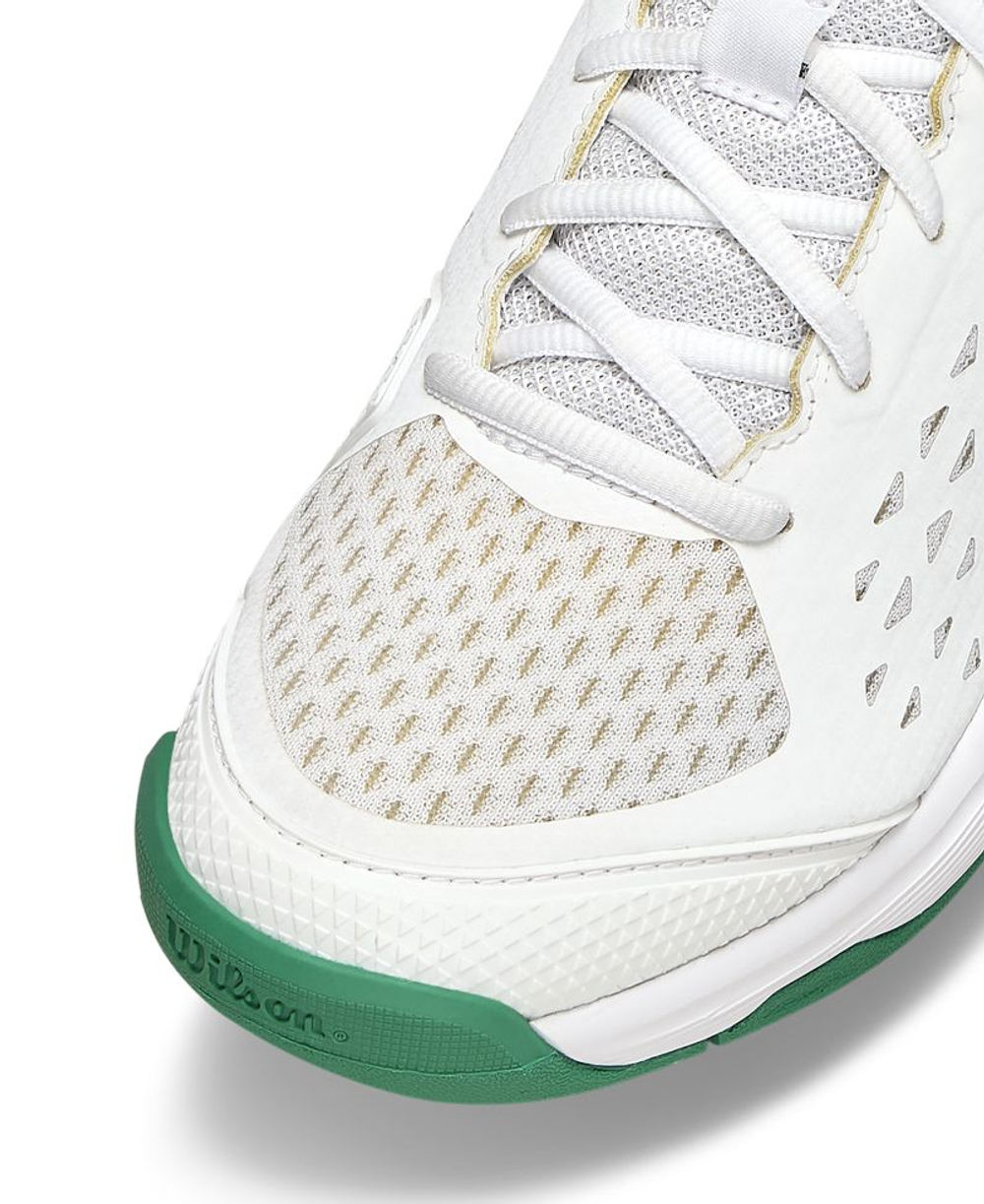 Детские теннисные кроссовки Wilson Rush Pro Jr - white/white/bosphorus