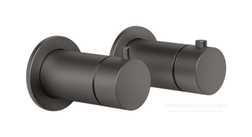 Термостат Gessi Anello, встраиваемый, на 3 потребителя, цвет Black Metal Brushed PVD