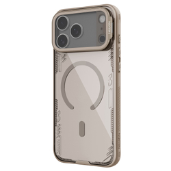 Чехол коричневого цвета с MagSafe на iPhone 17 Pro, серия Iceblade Prop Magnetic (версия с прозрачной крышкой объектива) от Nillkin