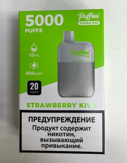 Puffmi Meshbox Strawberry kiwi (Клубника-киви) 5000 затяжек 20мг Hard (2% Hard)