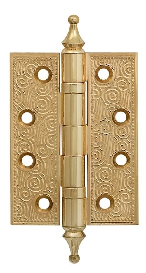 Петля стальная врезная Армадилло Castillo CL 500-A4 102x76x3,5 IG, цвет золото итальянское (гарантия - 5 лет)