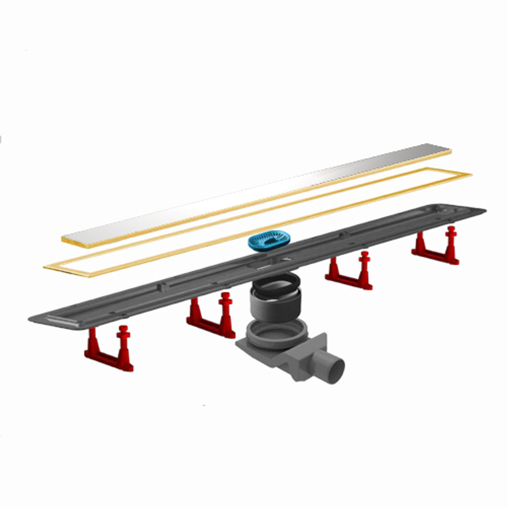 Душевой лоток Pestan Confluo Premium White Glass Gold Line 300 белое стекло/позолоченная сталь 13100088