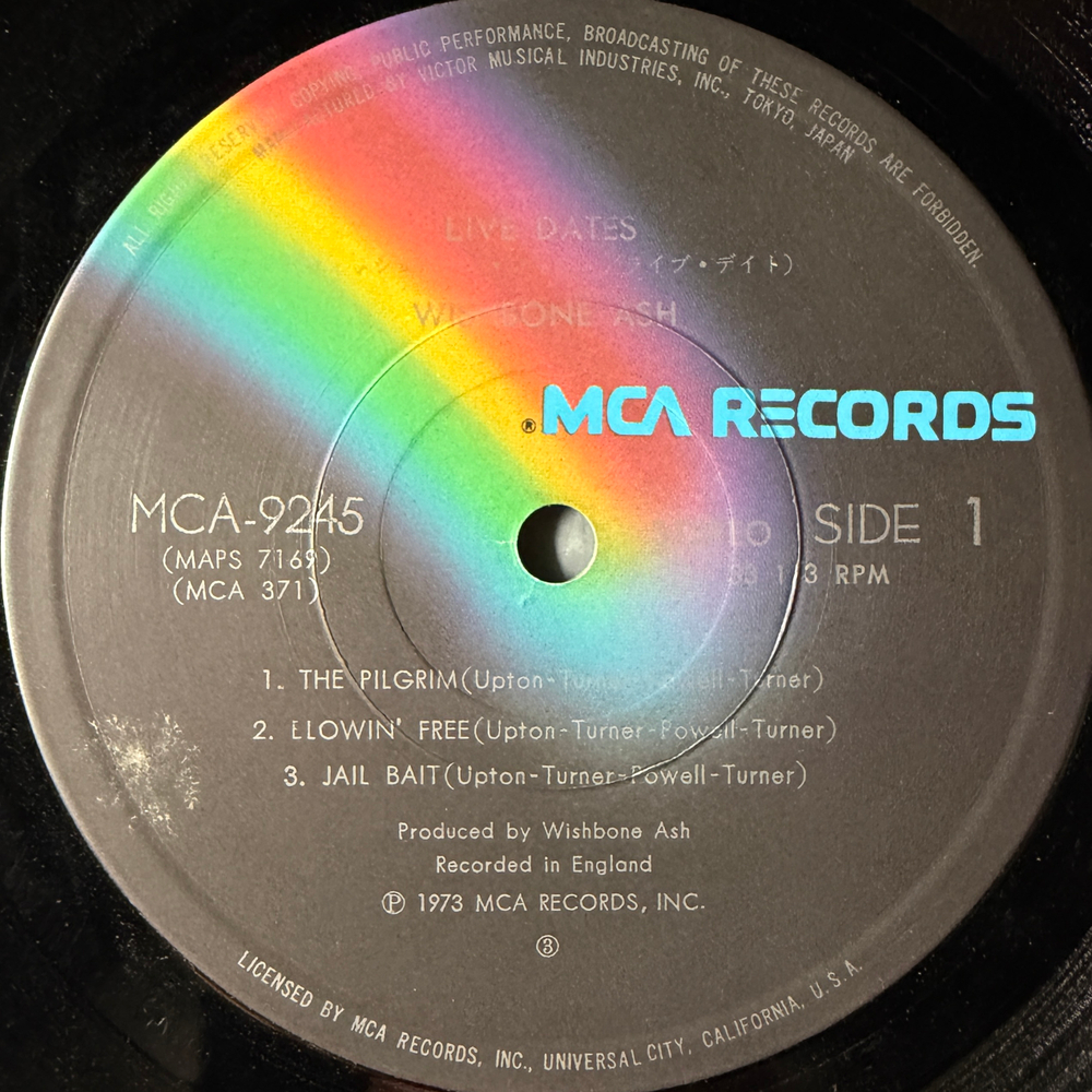 Wishbone Ash - Live Dates 2LP (Япония 1973г.)