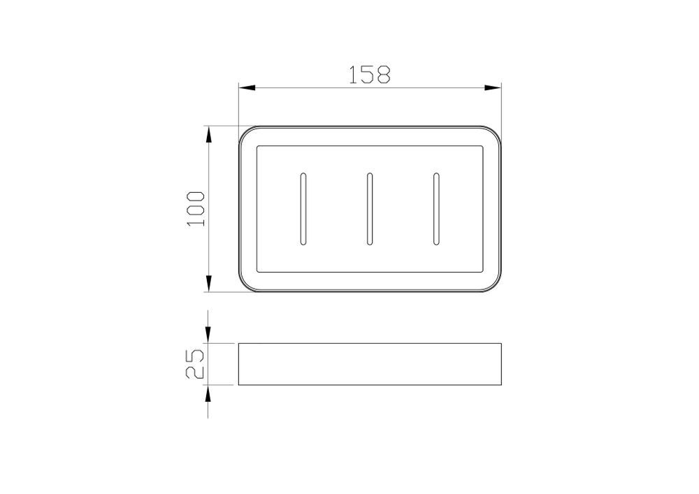 Мыльница с держателем WONZON & WOGHAND LOTTE, Хром (WW-8324)