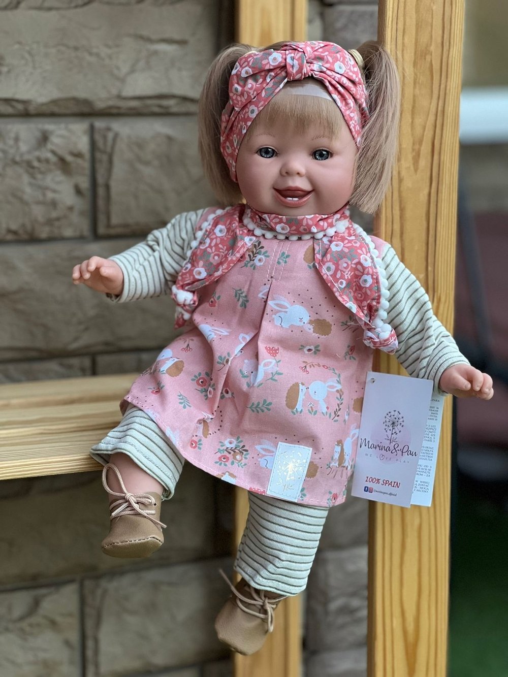 Кукла Marina and Pau 45 cм Pillines мягконабивная в пакете (M1075K)