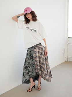 Юбка-килт Grunge, сине-бежевая