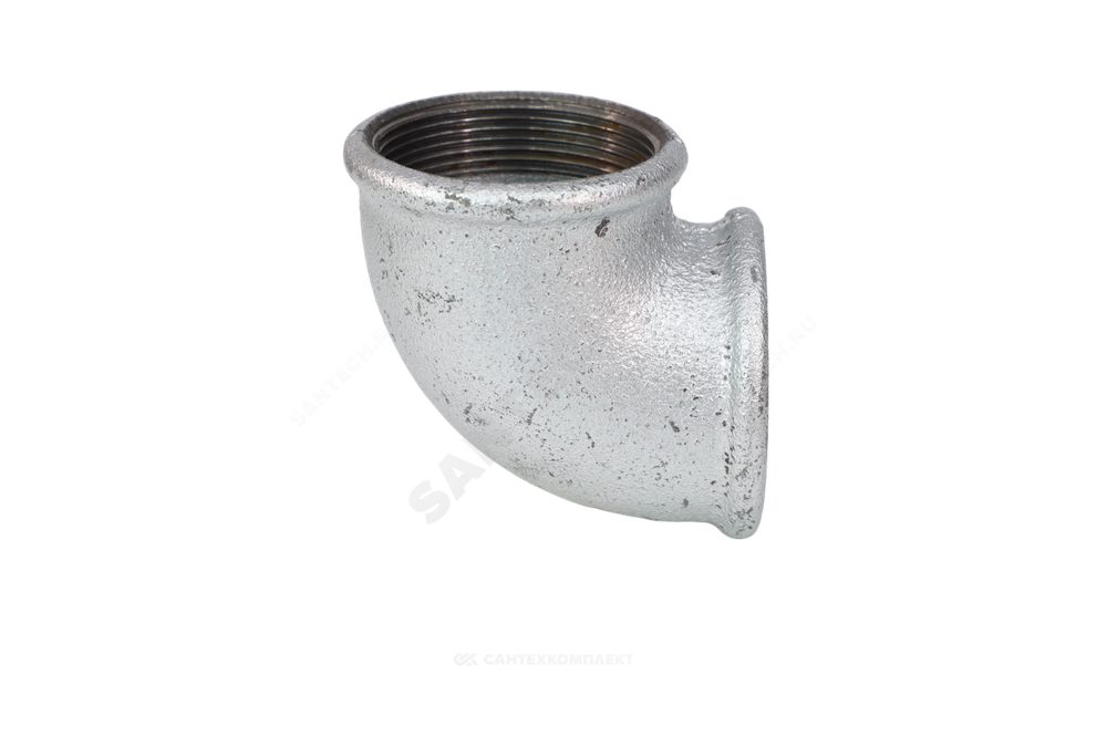 Угольник проходной чугун оц Ду 40 (1 1/2") ВР/ВР Fittex
