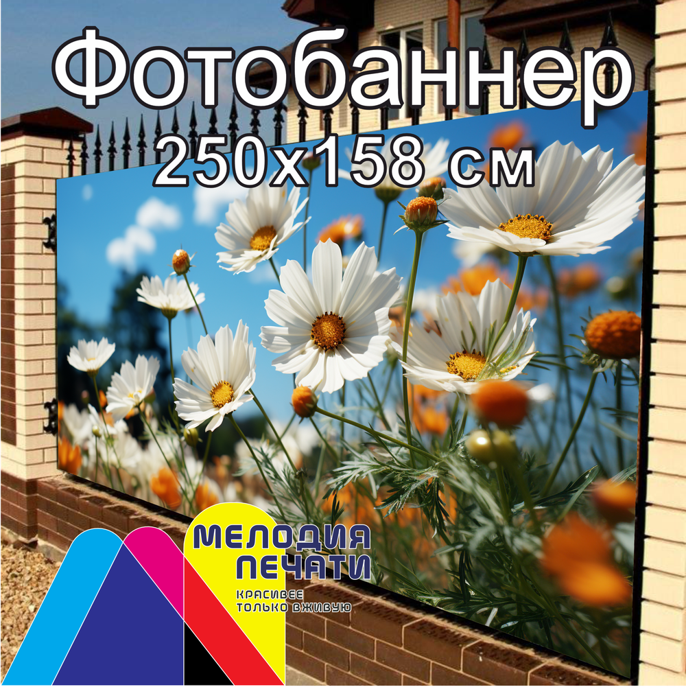 Фотобаннер 250х158 см для забора