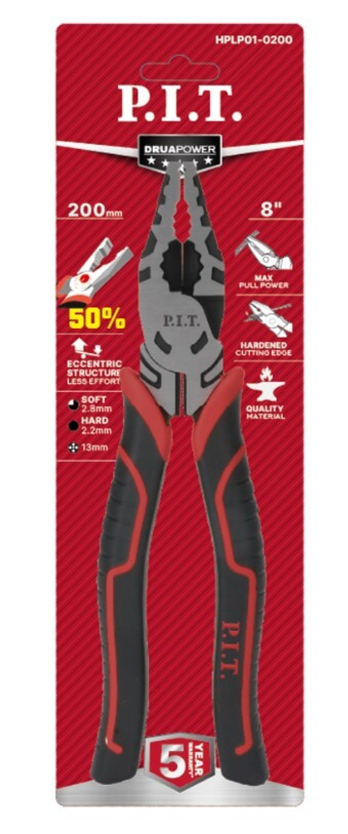 Плоскогубцы комбинированные, 200 мм P.I.T. (HPLP01-0200)