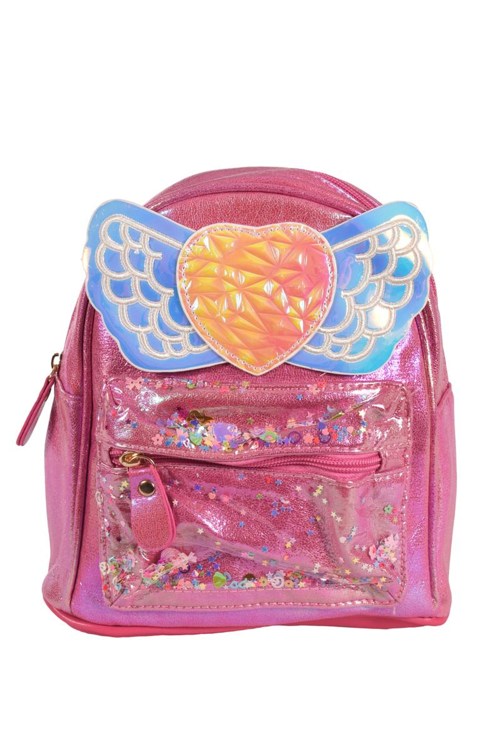 Рюкзак детский "Крылья", 22*20*8см, 5цветов микс,1отделене+карман,кожзам