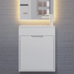 Тумба с раковиной для ванной Uperwood Modul 50 см, подвесная, матовая, белая