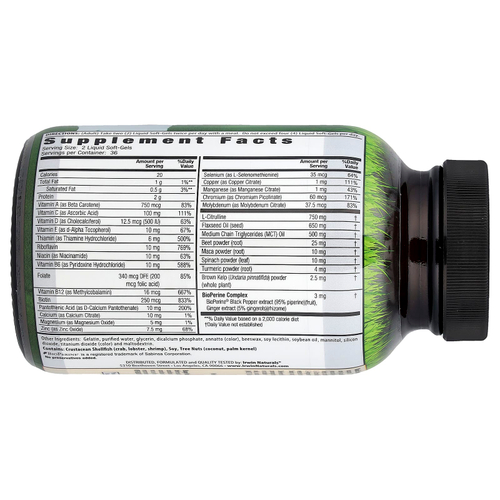 Irwin Naturals, Quick Energy Red Liquid-Gel Multi™, 72 желатиновых капсулы