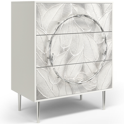 Комод Арт Стайл с 3 ящиками Стайл Айс Античное серебро