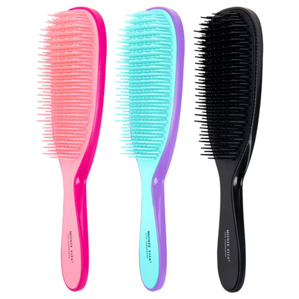 Расческа для волос массажная 22,5х6,5 см, цвета АССОРТИ, MONTE VITA (МОНТЕ ВИТА), 457414
