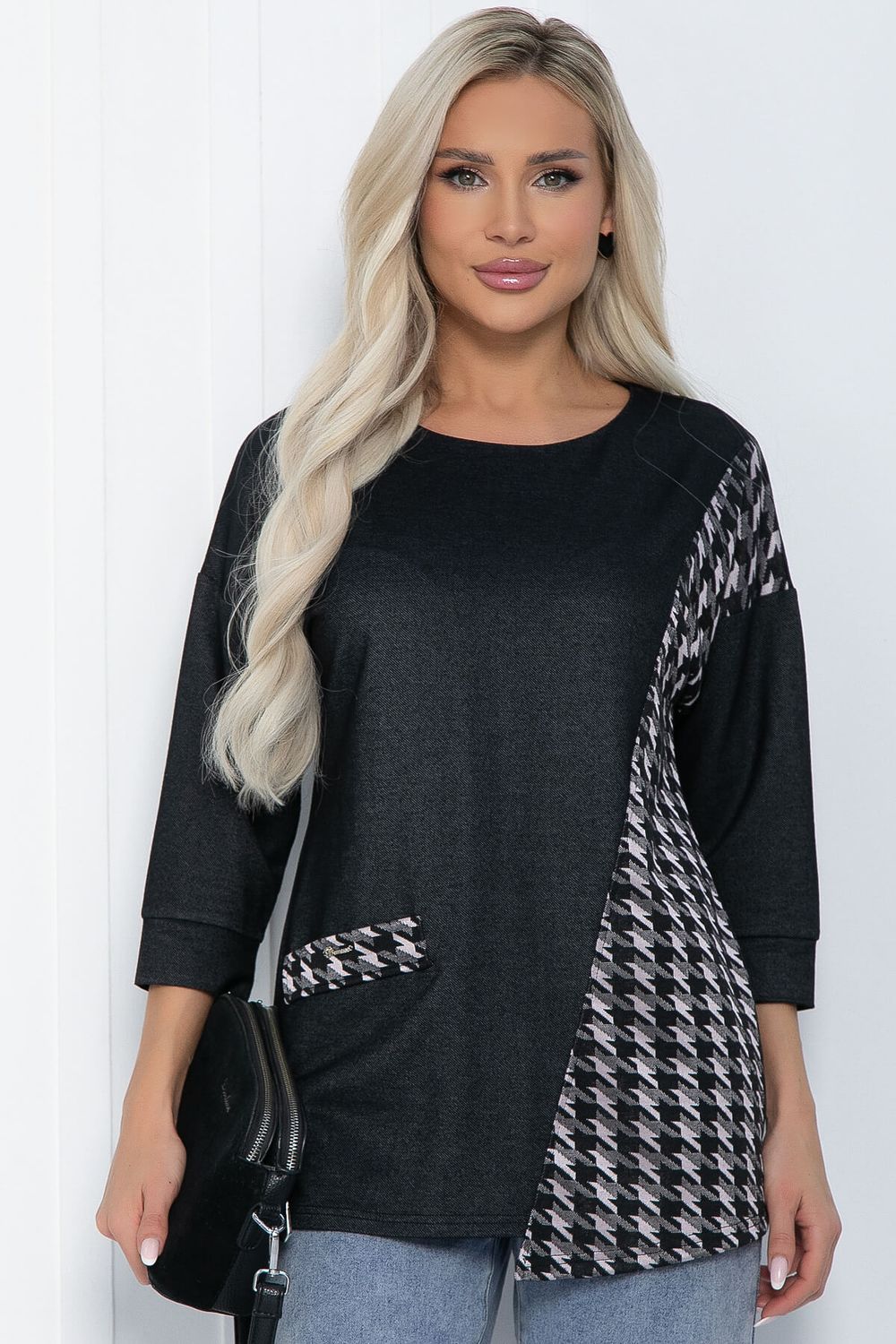 Джемпер Глория (графит/розовый) Б12198-30 LT Collection