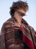 Шарф теплый с индейским орнаментом