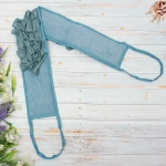 Мочалка для тела «Premium - Sandal», цвет лазурно серый, 70*10см