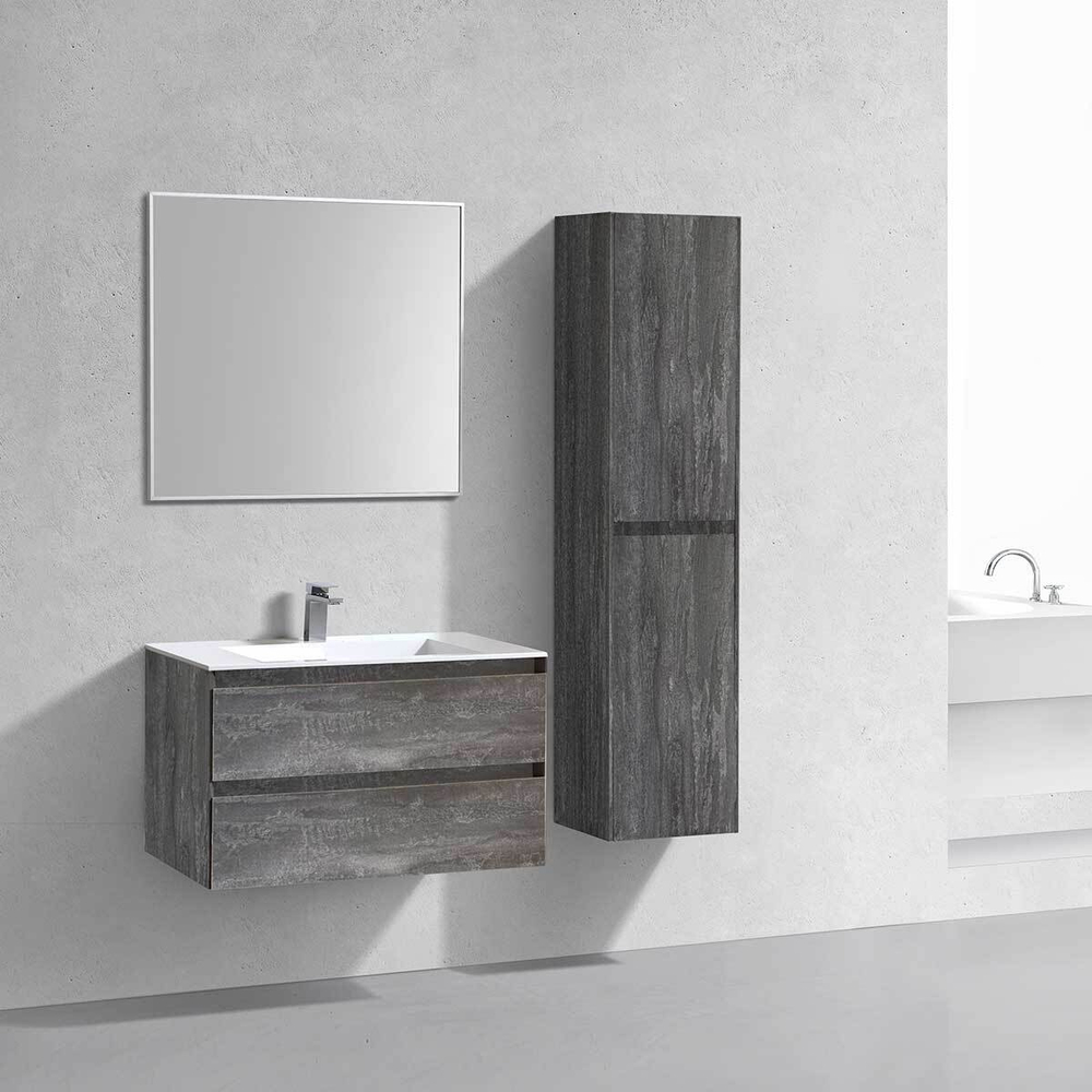 Тумба под раковину Vincea Luka 800 подвесная, 2 выкатных ящика soft-close, G.Stone