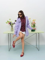 Ветровка с капюшоном удлиненная