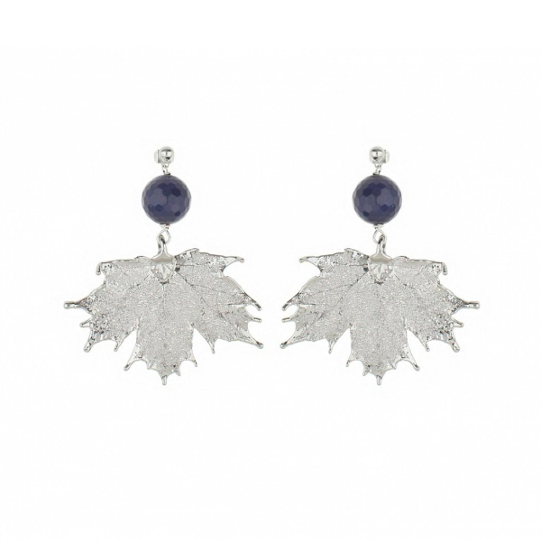 Серьги листья Ester Bijoux Канадский Клён OR905-S BW