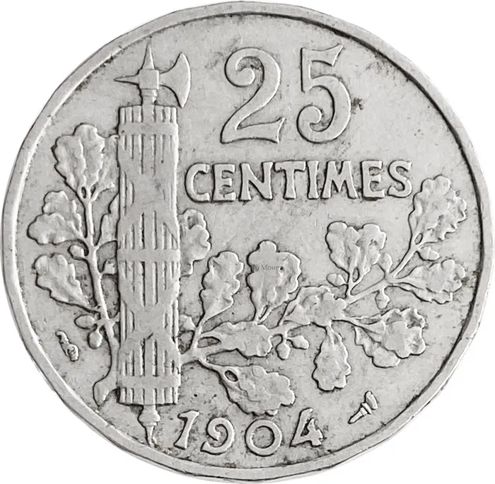 25 сантимов 1904 Франция