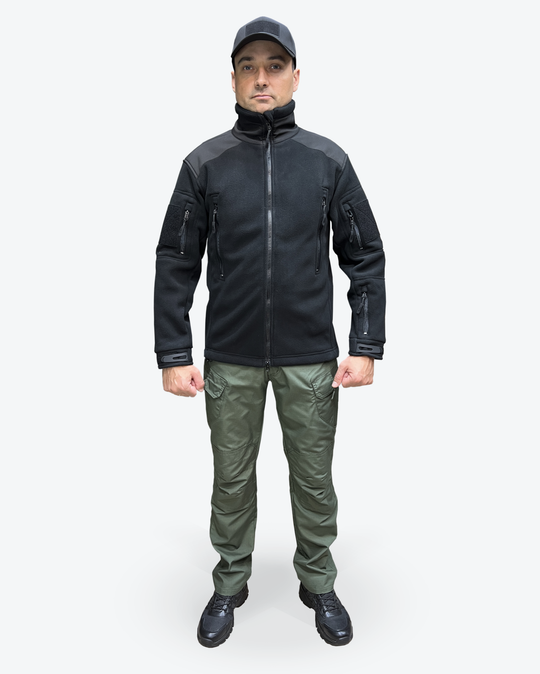 Флисовая кофта, Черная